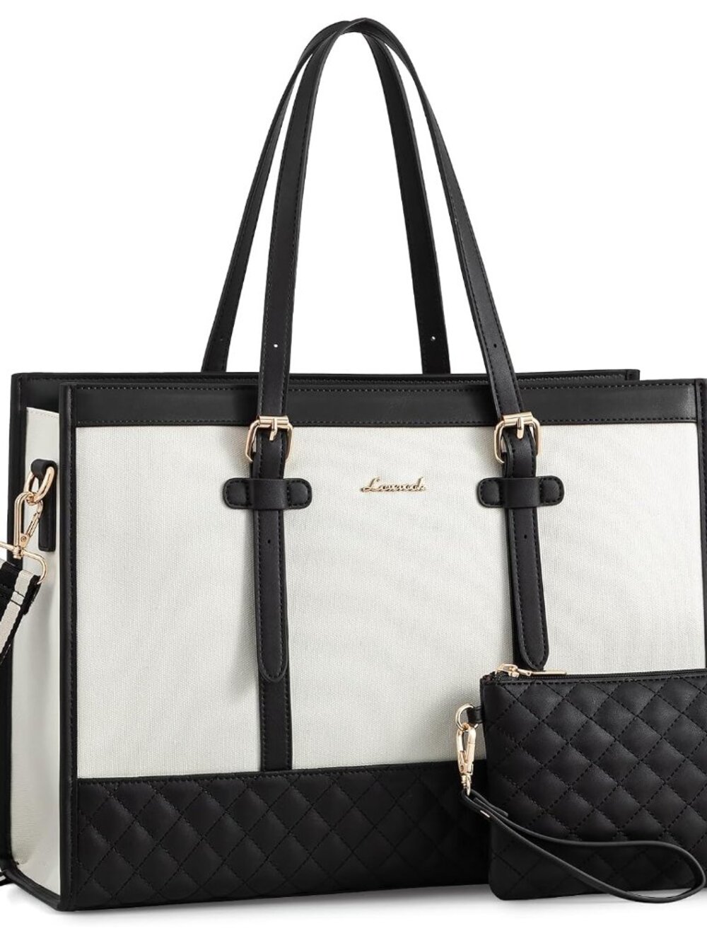 Laptop Bag for Women, 17.3 Inch Computer Tote Bags Purse for Work | Canvas, with